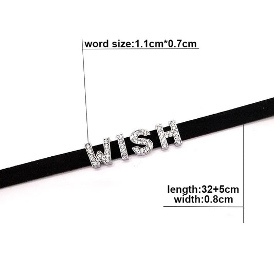 Crystal Letter Choker – Personalisierter Samt-Choker mit Kristallen | Ero Fantasy Cosplay Accessories |