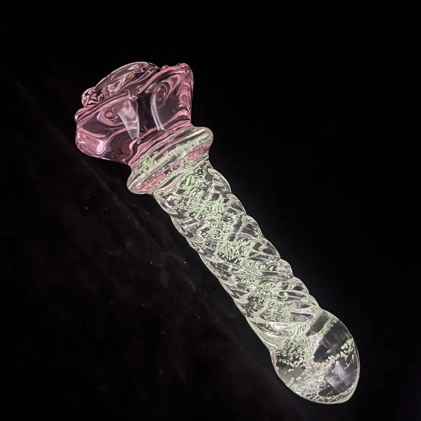 Anal Plug kaufen – Glas Rose Plug Glow in the Dark - Erofantasy