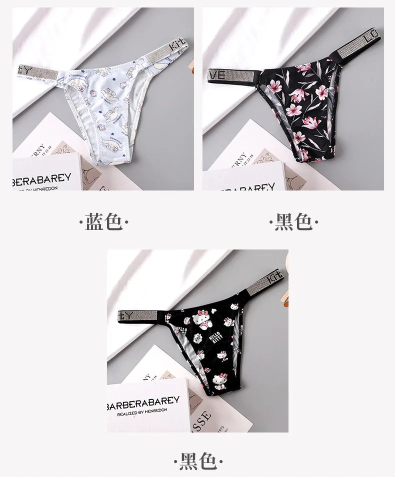 Hello Kitty Panties – Kawaii Anime Tangas mit Strass - Tangas & Panties
