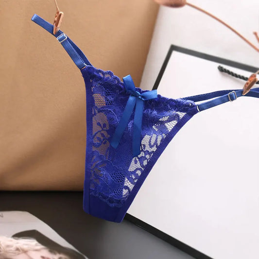 Spitzen Tanga Transparent Damen – Verstellbarer Mesh G-String