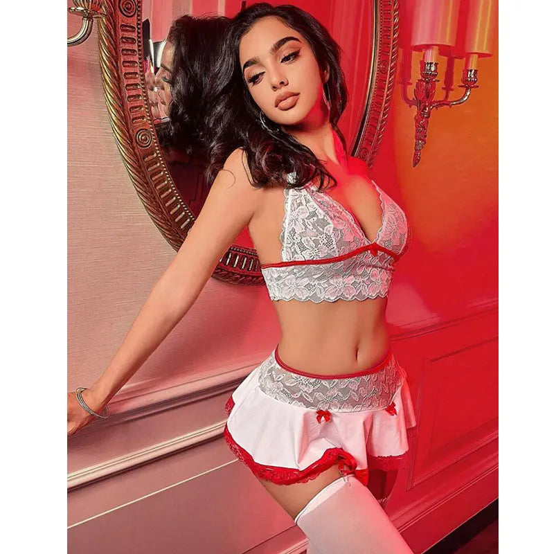 Sexy Nurse Cosplay Uniform – Verführerisches Krankenschwester-Kostüm | Ero Fantasy Cosplay-Rollenspiel-Outfits |