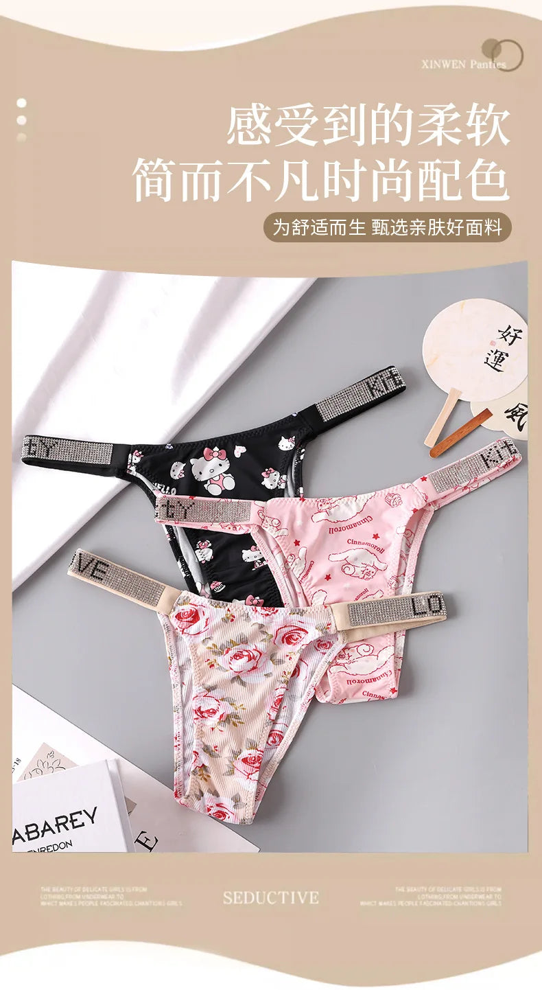 Hello Kitty Panties – Kawaii Anime Tangas mit Strass - Tangas & Panties