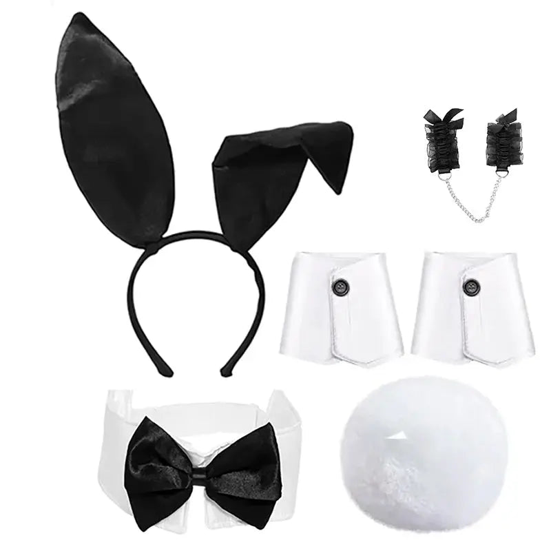 Bunny Girl Kostüm Set – Plüsch Accessoires Luxury Edition - Erofantasy