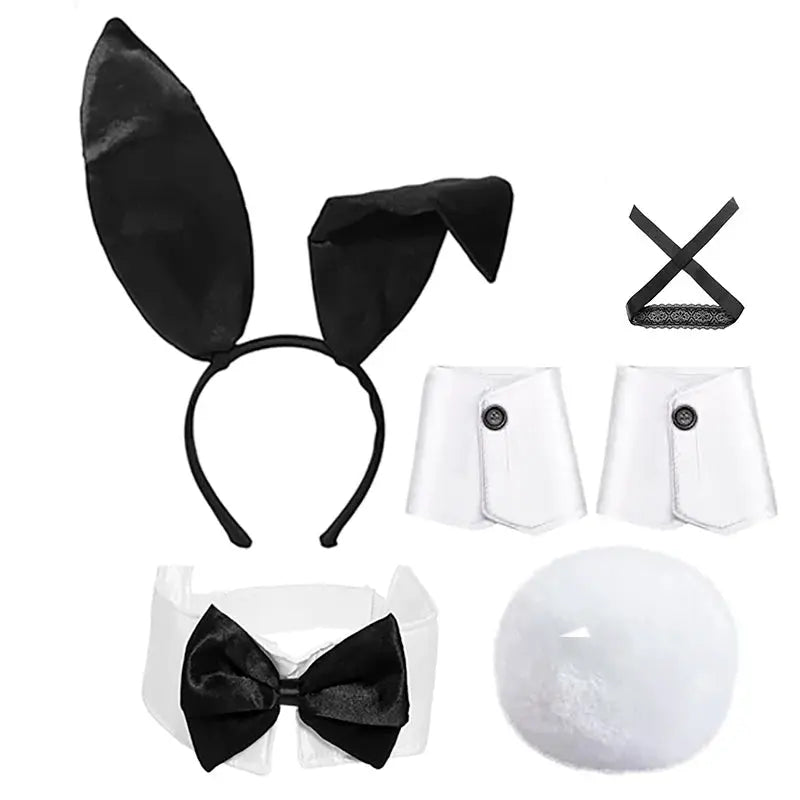 Bunny Girl Kostüm Set – Plüsch Accessoires Luxury Edition - Erofantasy
