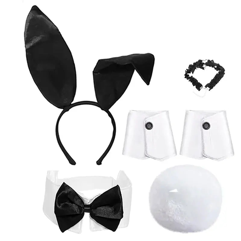 Bunny Girl Kostüm Set – Plüsch Accessoires Luxury Edition - Erofantasy