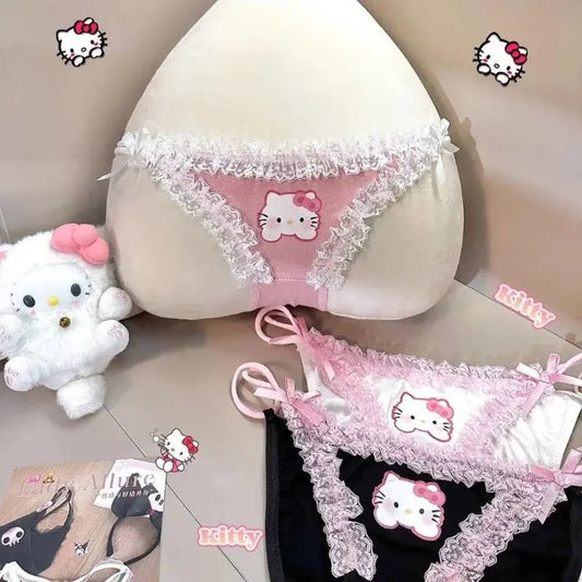 Hello Kitty Panties – Kawaii Spitzen - Slip Low Waist Damen - Erofantasy
