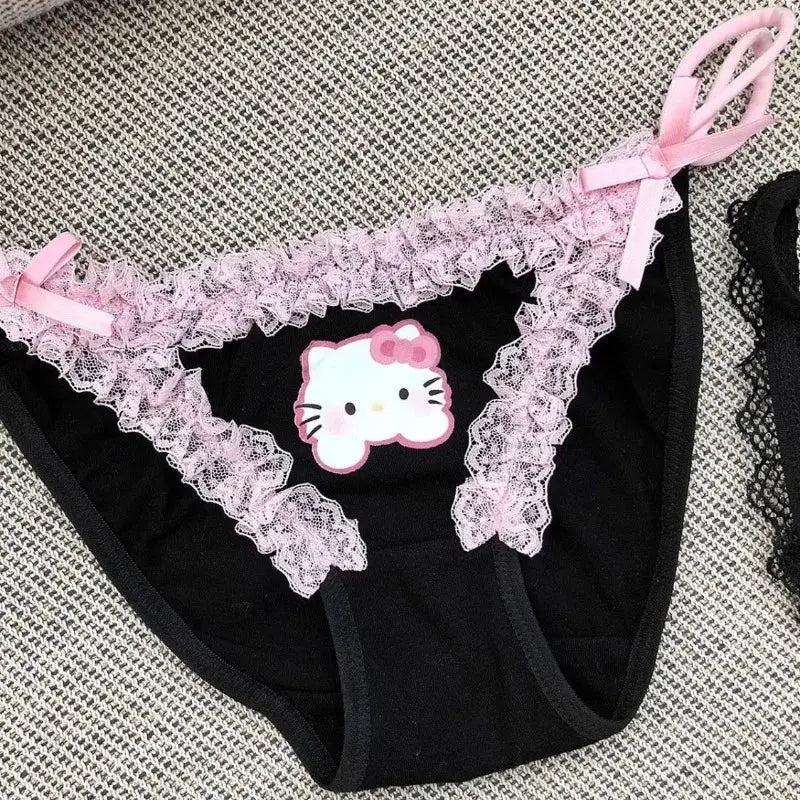 Hello Kitty Panties – Kawaii Spitzen - Slip Low Waist Damen - Erofantasy
