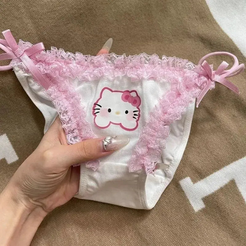 Hello Kitty Panties – Kawaii Spitzen - Slip Low Waist Damen - Erofantasy