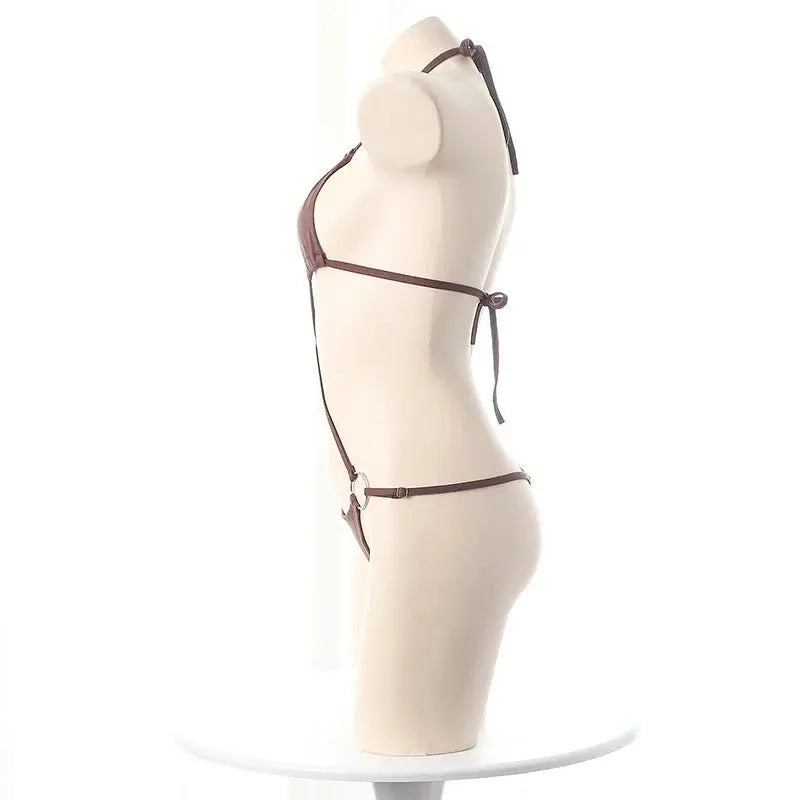 Holografisches Laser Bikini Set – 3 - teilig Damen - Erofantasy