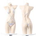 Holografisches Laser Bikini Set – 3 - teilig Damen - Erofantasy