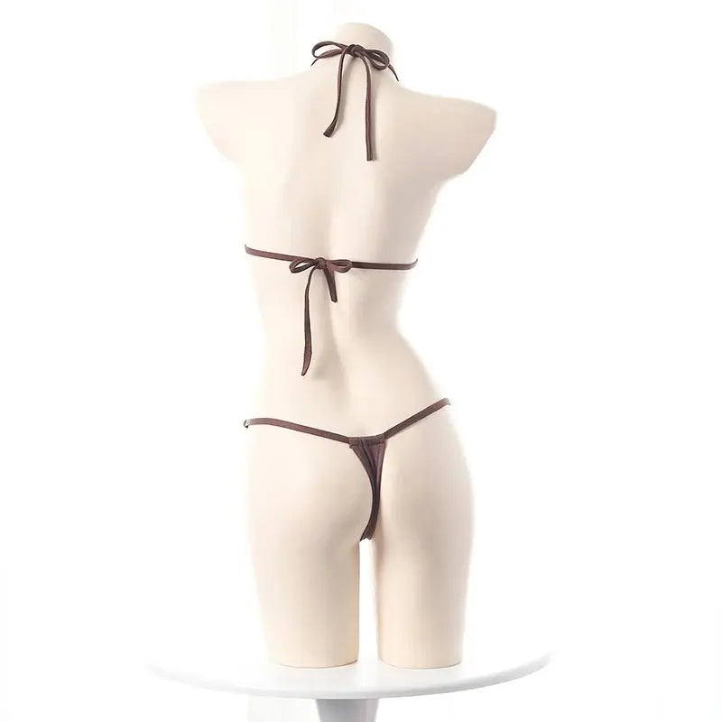 Holografisches Laser Bikini Set – 3 - teilig Damen - Erofantasy