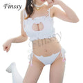 Kawaii Cosplay Lingerie Set – Cat Dessous mit Glocken - Choker - Erofantasy
