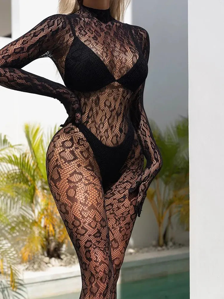 Netz Bodysuit Damen – Sexy Fishnet Body Dessous Catsuit - Erofantasy