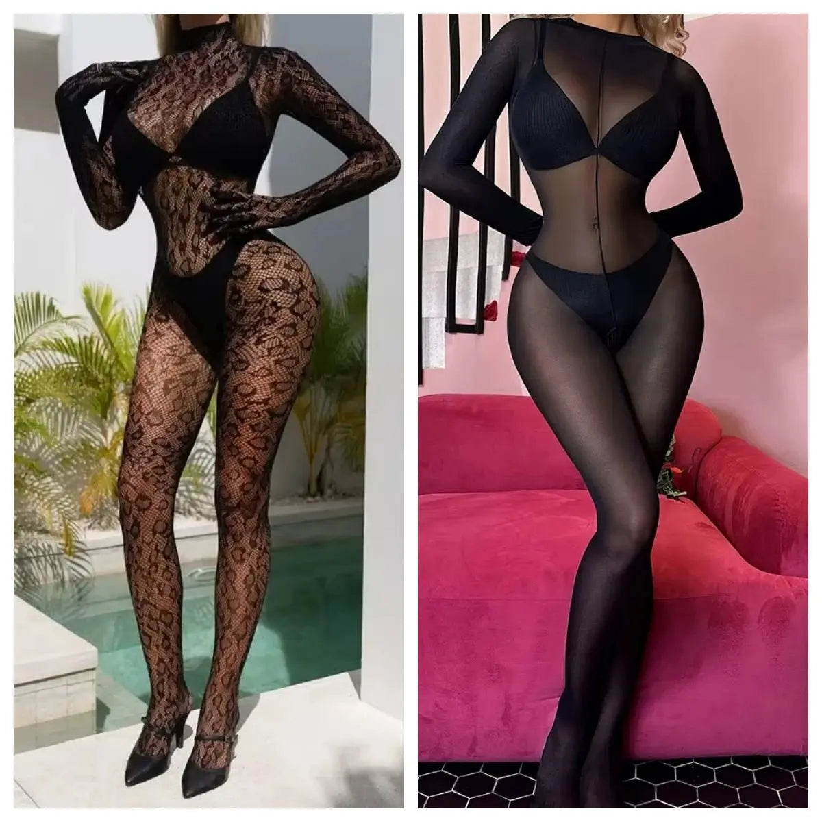 Netz Bodysuit Damen – Sexy Fishnet Body Dessous Catsuit - Erofantasy