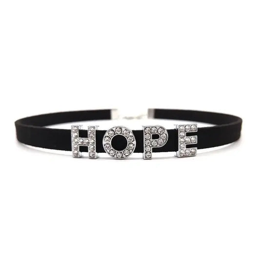 Samt - Choker mit Kristallen – Personalisierter Halsschmuck - Erofantasy