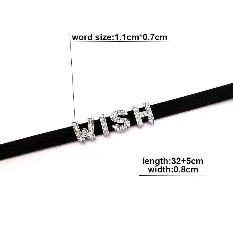 Samt - Choker mit Kristallen – Personalisierter Halsschmuck - Erofantasy