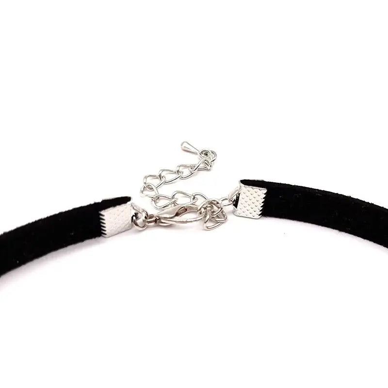 Samt - Choker mit Kristallen – Personalisierter Halsschmuck - Erofantasy