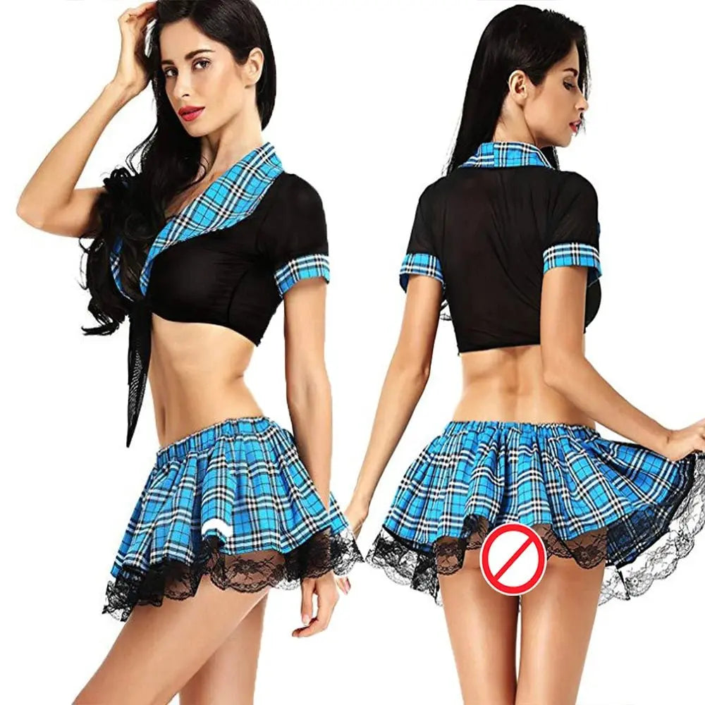 Schulmädchen Kostüm Damen – Erotisches Cosplay Uniform Set - Erofantasy
