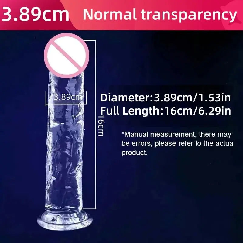 Transparenter Jelly Dildo – 7 Größen wählbar - Erofantasy