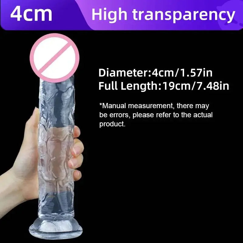 Transparenter Jelly Dildo – 7 Größen wählbar - Erofantasy