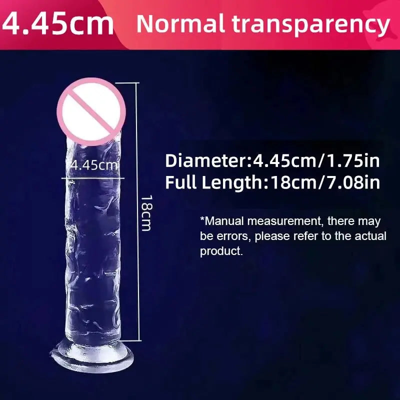 Transparenter Jelly Dildo – 7 Größen wählbar - Erofantasy