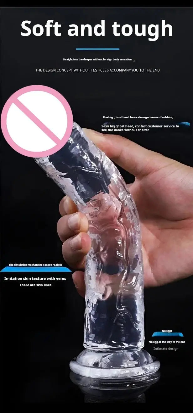 Transparenter Jelly Dildo – 7 Größen wählbar - Erofantasy