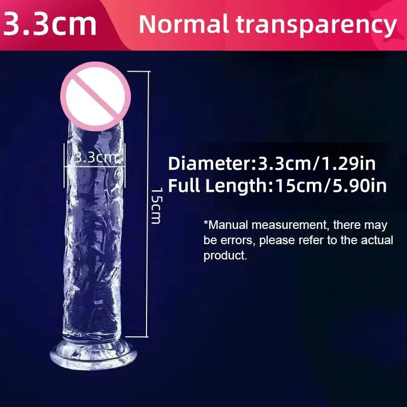 Transparenter Jelly Dildo – 7 Größen wählbar - Erofantasy