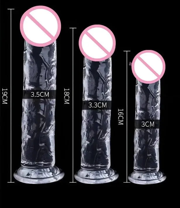 Transparenter Jelly Dildo – 7 Größen wählbar - Erofantasy
