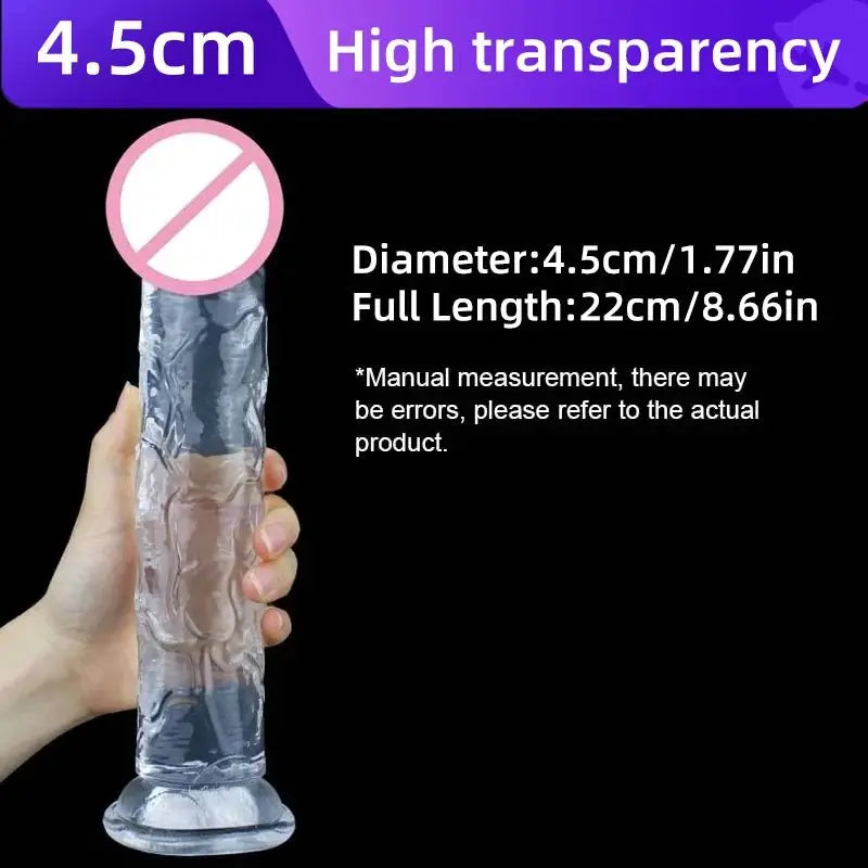 Transparenter Jelly Dildo – 7 Größen wählbar - Erofantasy