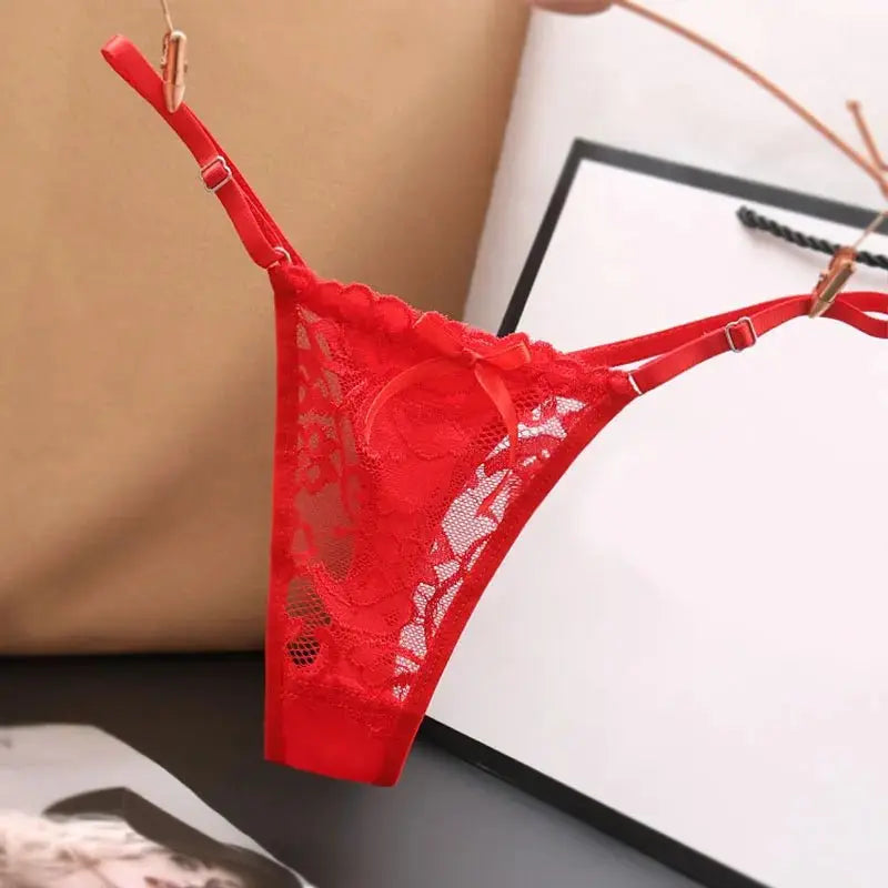 Transparenter Spitzen G - String – Verstellbarer Tanga Damen - Erofantasy