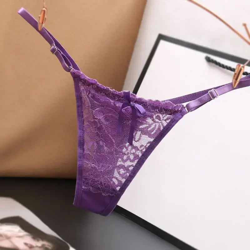 Transparenter Spitzen G - String – Verstellbarer Tanga Damen - Erofantasy