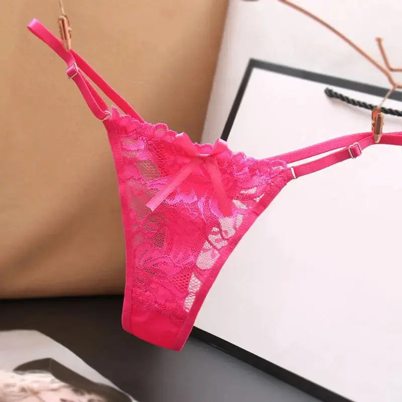 Transparenter Spitzen G - String – Verstellbarer Tanga Damen - Erofantasy